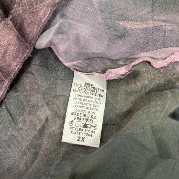 Women's Y2K Fairy Grunge Floral Beaded Top Whimsical Flowy Relaxed Size 2X - Picture 7 of 8